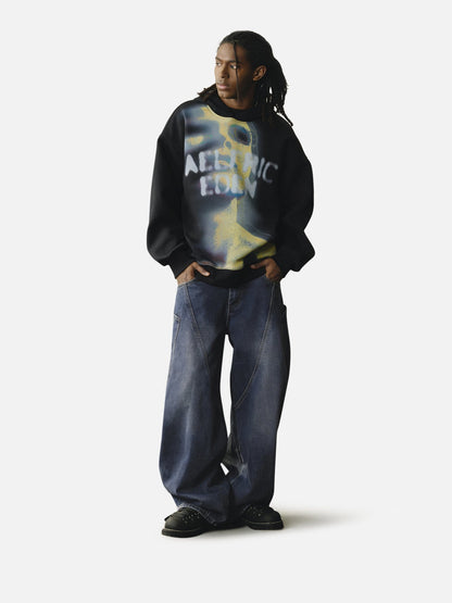 Thermal Print Hoodie on model
