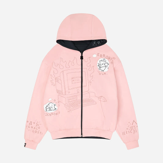 Burned Out Zip-Up Hoodie