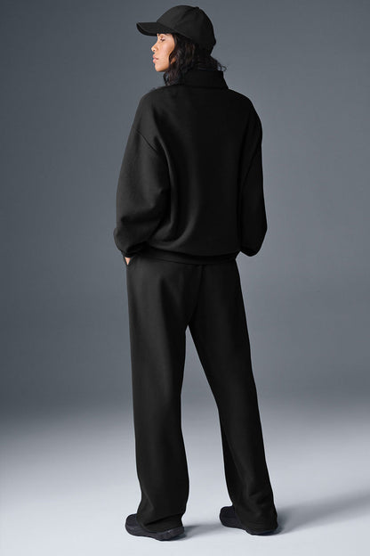 Air Land Ocean Quarter Zip in Black