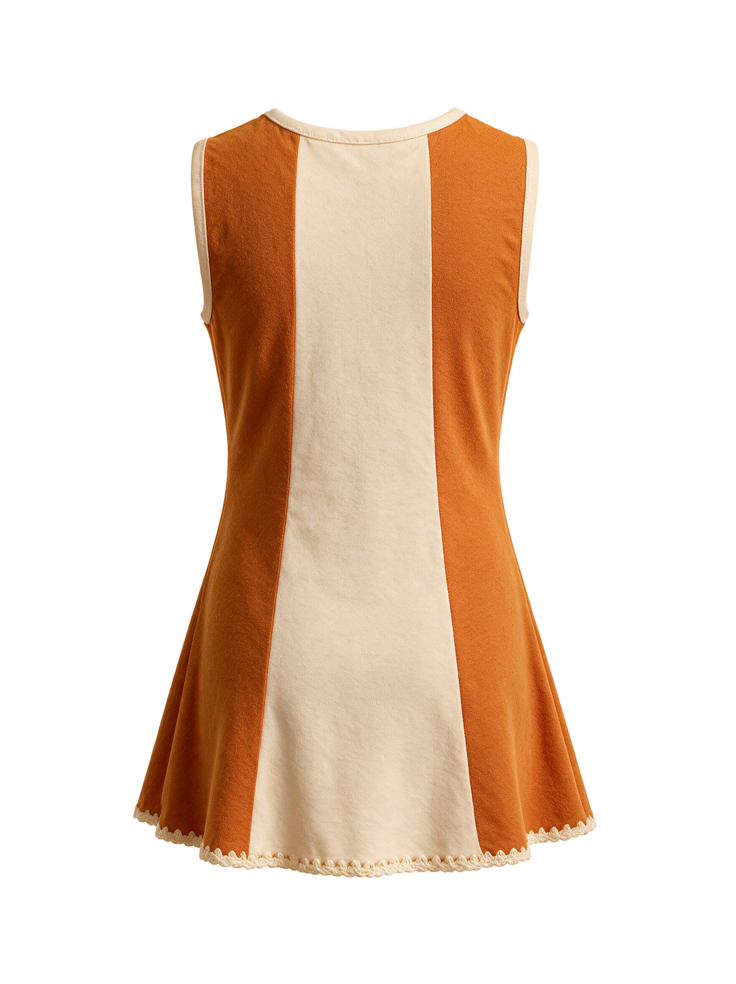60s mod colorblock mini dress back view