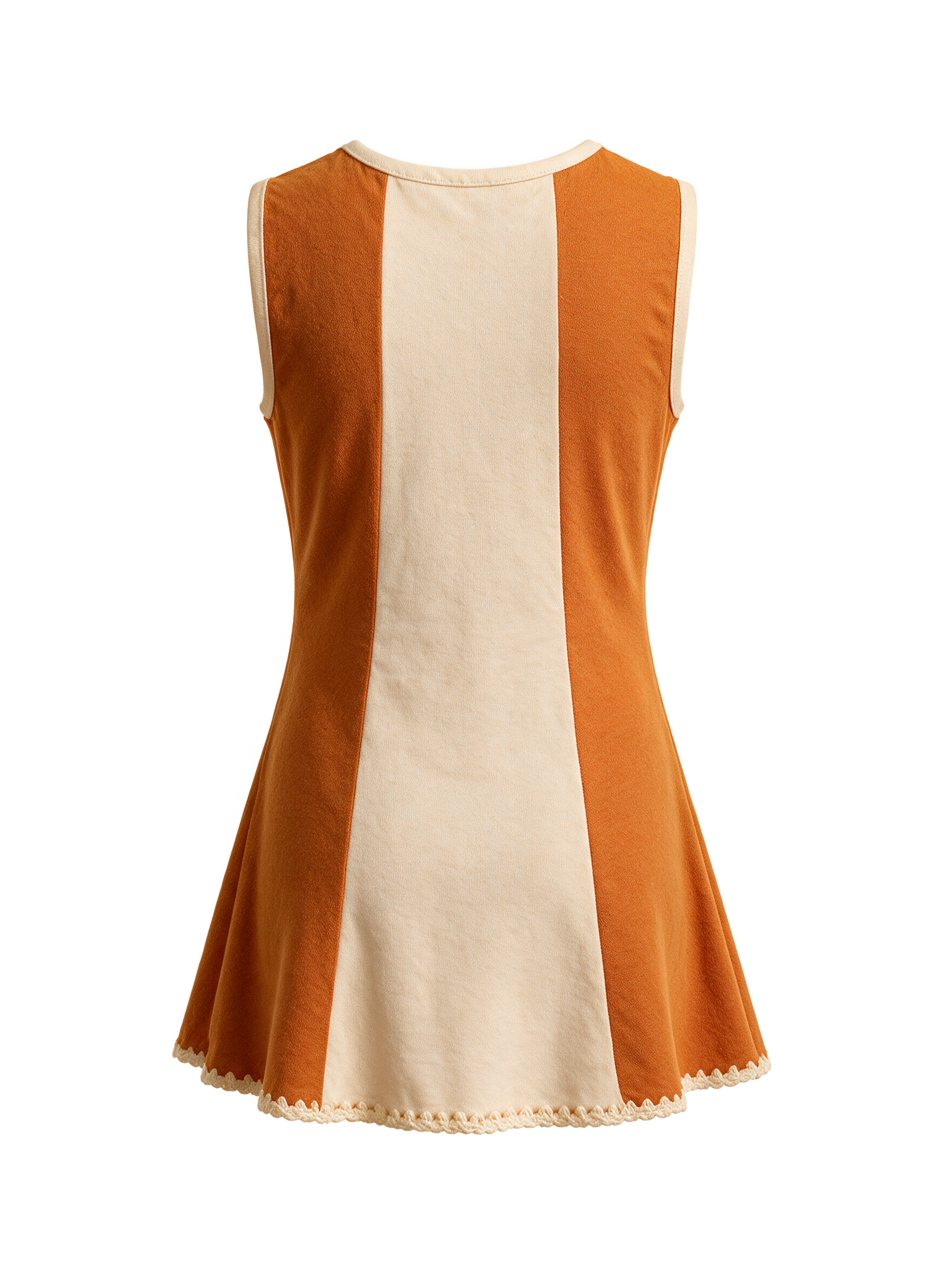 60s mod colorblock mini dress back view