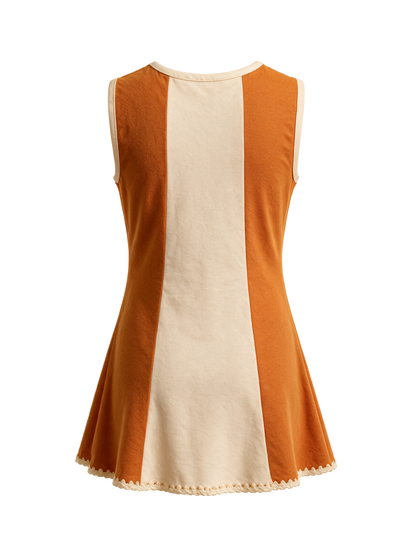 60s mod colorblock mini dress back view